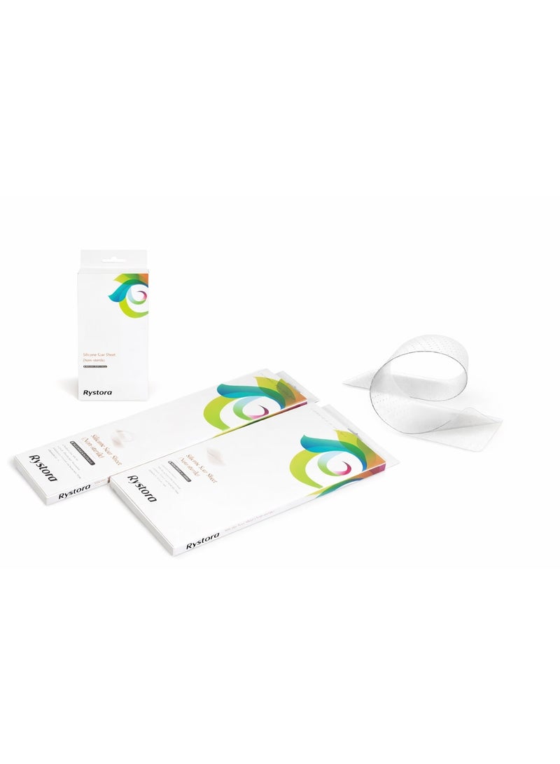 Rystora Silicone Scar Sheet REDUCE THE SIZE AND COLORATION OF HYPERTROPHIC AND KELOIDAL SCARS - Image 1
